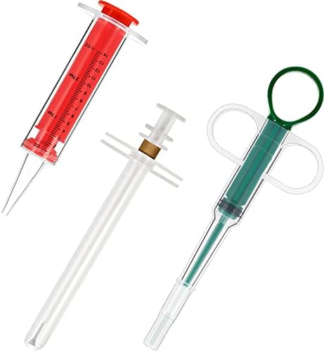3 Pieces Pet Cat Pill Shooter Dog Syringe Dispenser Reusable Pet Tablet Liquid Feeding Dispenser for Small Animal, 3 Styles