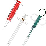 3 Pieces Pet Cat Pill Shooter Dog Syringe Dispenser Reusable Pet Tablet Liquid Feeding Dispenser for...