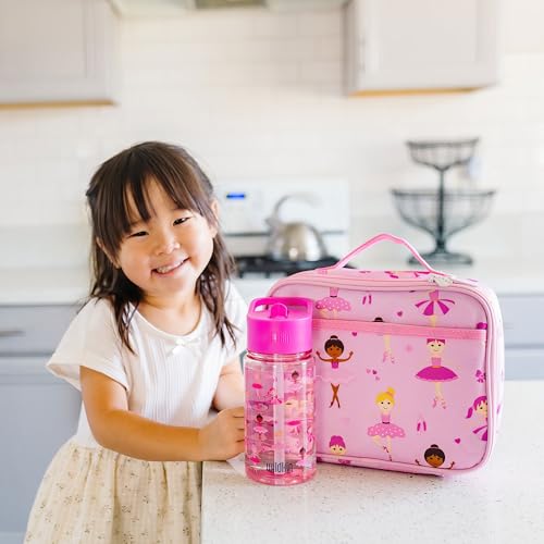 Wildkin Kids Insulated Lunch Box – Durable and Reusable for School & Travel - Ballerina