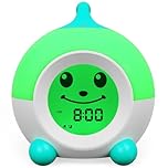 iHoo Réveil Enfant Prêt à Se Lever, Horloge Apprentissage Sommeil Bébé avec Veilleuse Tactile, Cadre Sieste Cadeau pour Filles Garçons 2-9 Ans