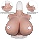 QIAOYIQIAO 4. Generation S-Cup Z-Cup Große Tasse Realistische Silikonbrust Form Falsche Brüste für Cosplay Crossdresser Transgender (Farbe 1, Z Cup)