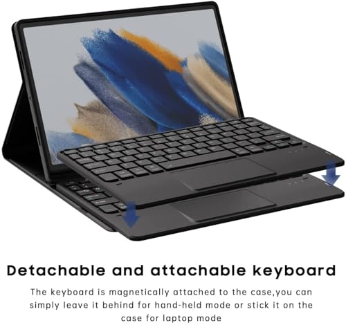 Image of ProElite TouchPad Keyboard case for Realme Pad 2 11.5 inch Magnetic Detachable Wireless Bluetooth TouchPad Keyboard Built-in 7-Colors Backlit, Purple
