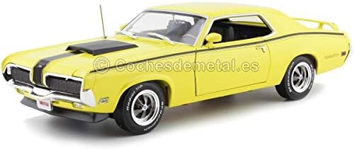 Amazon Autoworld Amm1155 1970年 マーキュリークーガーエリミネーターコンペティション イエローにブラックストライプヘミングマッスルマシン 雑誌 世界1 18 ダイキャストモデルカー ミニカー ダイキャストカー おもちゃ