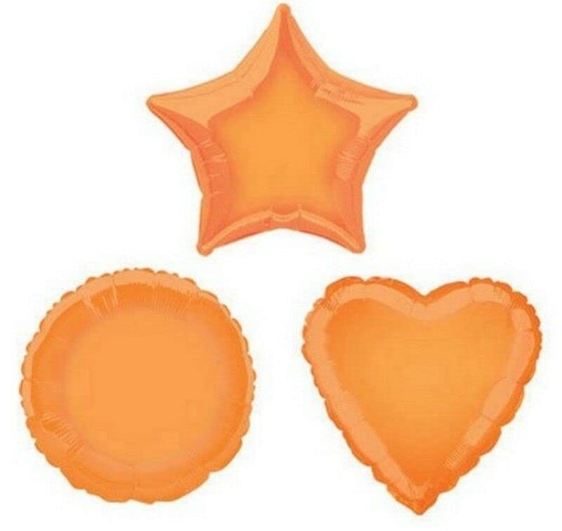Orange Star Foil Balloon, 45cm