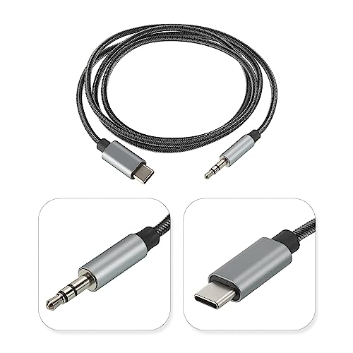 Cable adaptador USB-C a Jack 3.5mm Auxiliar 1m gris miniatura 2
