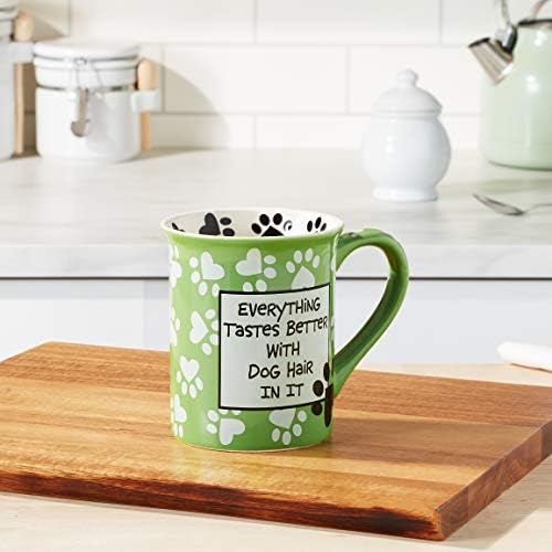 Our Name Is Mud 4026113 Dog Hair Mug Light Green Mug