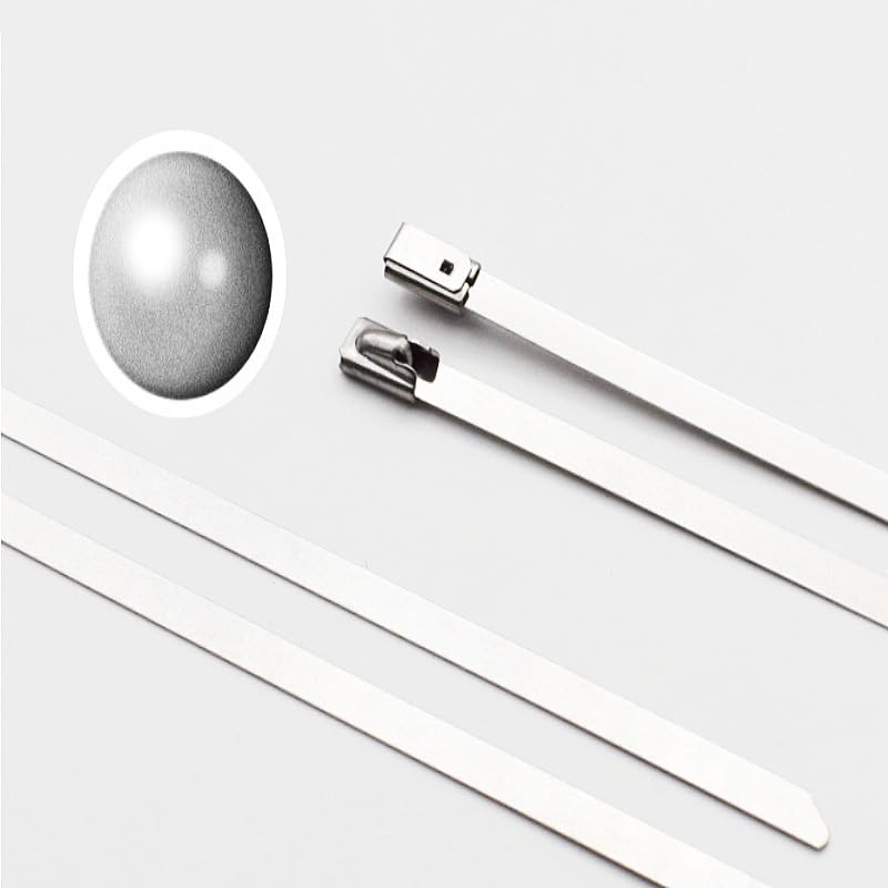 Opaski metalowe, Samoblokująca opaska kablowa ze stali nierdzewnej 304 Uniwersalne metalowe opaski zaciskowe do wydechu(50cm,7.9mm)