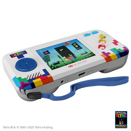 Image of My Arcade Tetris Pocket Player Bundle: Officially Licensed, Portable Gaming Console, Puzzle Games,Travel Case and Screen Protector Included