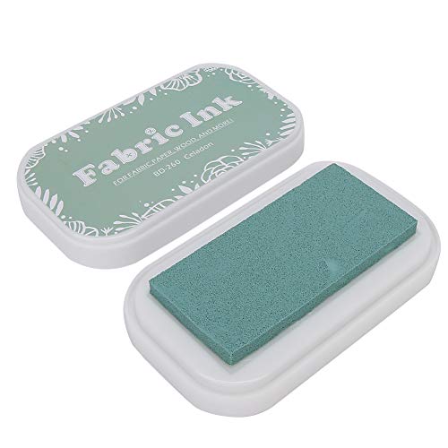 Haofy Tampon Encreur Rose Gris Lavable, Tampon Encreur de Couleur pour Tissu, Bois, Papier, Peinture Artisanale (BD-260 Céladon)