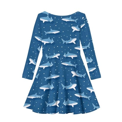 Fisoutleap Girls Dress Cute Print Casual Long Sleeve Daily Dress for Toddler/Little/Big Kid Girls 3-16 Y Clothes2