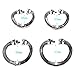 Male Protective Cage Fitness Accessories, Open Ring Design with 4 Size Rings and Invisible Lock -A49CCUS (Transparent, Long：A)