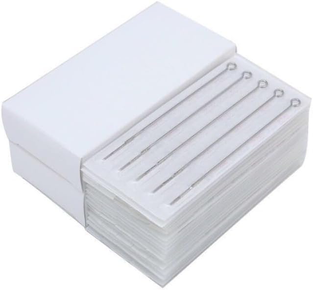 100 個使い捨て伝統的なタトゥー針 RS かぶり針ルーズ口ラウンド針 0.35 ミリメートル(13RS)