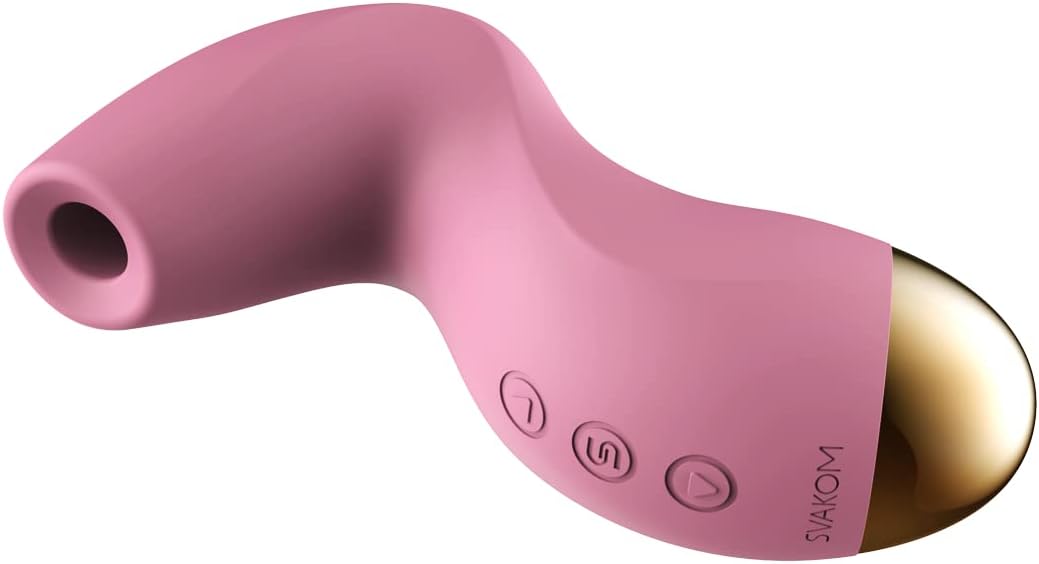 Side view of SVAKOM Pulse Pure showing power, mode, and intensity buttons.