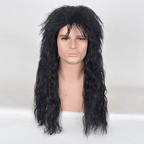 FRCOLOR Peruca Preta Longa Encaracolada Peruca Longa E Fofa Peruca Cosplay Touca Estilo Rock Peruca