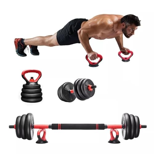 Halteres Academia Em Casa Kit Anilhas e Barras Ajustáveis Treino1...