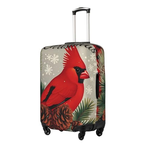 Travel Luggage Cover Merry Christmas Bird Fashion Washable Baggage Suitcase Protector Fit For Luggage Large2