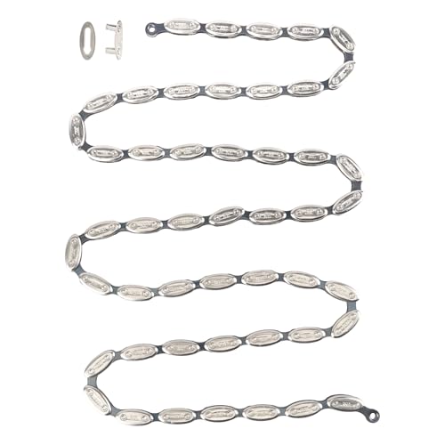 MEGHNA Bike Chain Single Speed for Fixed Gear Bike Beach Cruiser Bike BMX 1 Speed Bicycle Chain 1/2" x 1/8", 100 Links