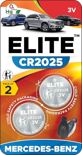 Elite Batteries Key Fob Batteries Replacement for Mercedes-Benz (C-Class E-Class ML S-Class Sprinter GLC GL CLA CLK GLE GLA SLK SL CLS GLS R C300 E350 ML350 C280) Remote Key (2 Total Batteries)