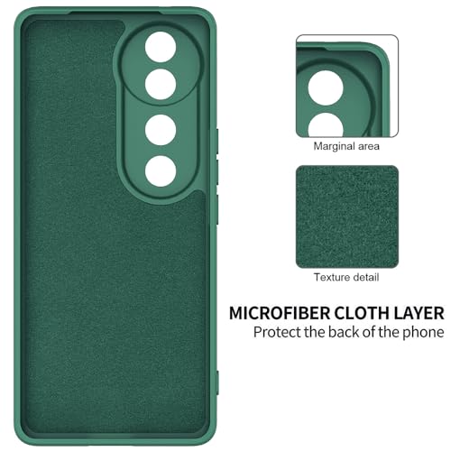Image of Back Cover for Vivo V40 5G / V40 Pro 5G | Full Camera Protection | Premium Liquid Silicon Case | Flexible Bumper Case for Vivo V40 5G / V40 Pro 5G (Green)