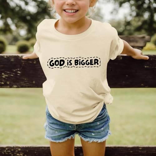 Image of Sulayesh Girls Cute Christian Shirts Jesus God Faith Bible Verse Tshirt for Kids Religious Inspirational Graphic Tees Tops
