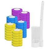 Einweg-WC-Bürste, 36 Stück, WC-Bürsten-Ersatzkopf mit Griff, hygienisches Reinigungssystem für Toilette, Waschbecken, Badewanne, Waschbecken, Zuhause, Badezimmer, Küche (weiße Bürste + 3 Düfte)