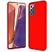 Produktbild Conie Hülle für Samsung Galaxy Note 20, TPU Silikon Case [MICROFASER Innenfutter] Anti Kratz, Handyhülle Galaxy Note 20, Rot