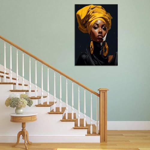 Art mural africain bohème affiche noir et blanc toile 70x100cm - 4