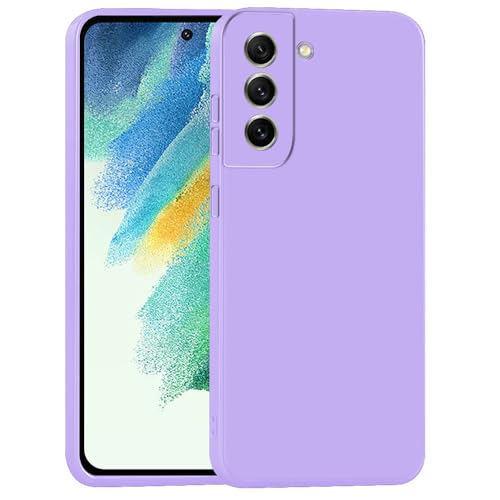 Image of amazon basics Mobile Cover for Samsung Galaxy S21 FE 5G | Full Camera Protection | Premium Liquid Silicon Case | Flexible Bumper Case for Samsung Galaxy S21 FE 5G (Purple)