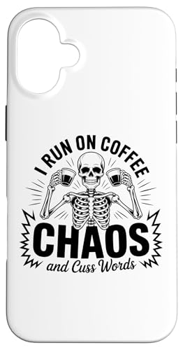Coffee Chaos And Cuss Words ���W�� �X�P���g�� ���[���A �i�C�g�V�t�g �X�}�z�P�[�X iPhone 16 Plus �p