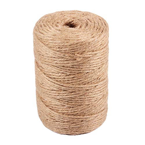 YMWALK 100 Yards Ficelle De Jute, 6 Plis 3mm Épais Corde De Jute Naturel Forte Corde De Jute Pour Fleuriste, Cadeaux, Bricolage, Décoration, Emballage, Jardin (1 Rouleau)