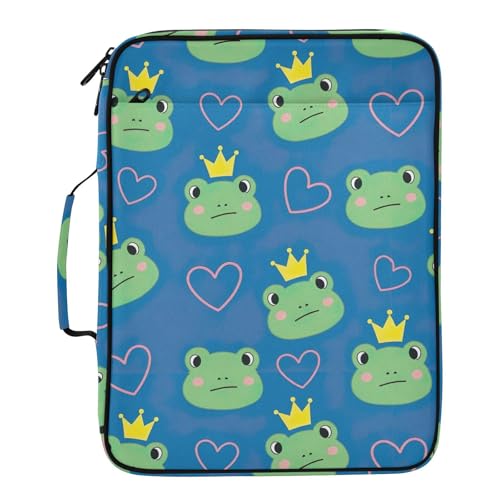 Sac de classement extensible portable à 3 anneaux bleu pour le bureau