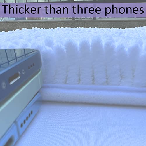 Image of White Bathroom Rugs Chenille Bath Mat Set 3 Piece, Extra Soft, and Absorbent Shaggy Rugs, Machine Wash and Dry, Perfect Plush Carpet Mats for Tub, Shower, Bathroom Rug Mats