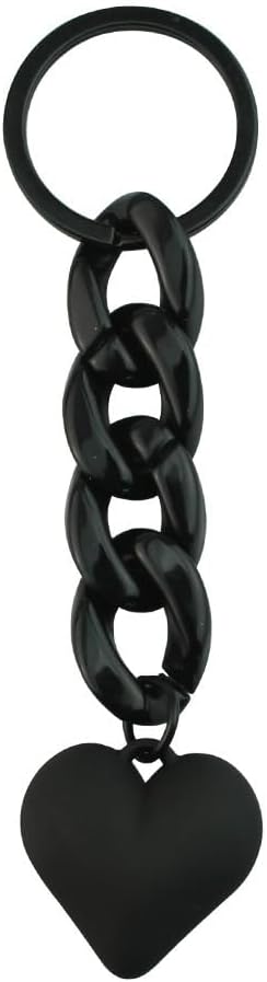 1pcs Black Heart Keychain Acrylic Cute Link Keychain Accessories Y2k Keyring for Car Keys Purse Charms Handbag Backpack