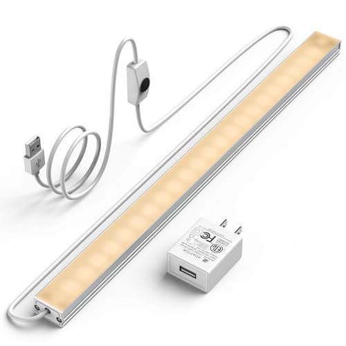 Barra de luz LED para debajo de mueble 12" blanco cálido 3000K
