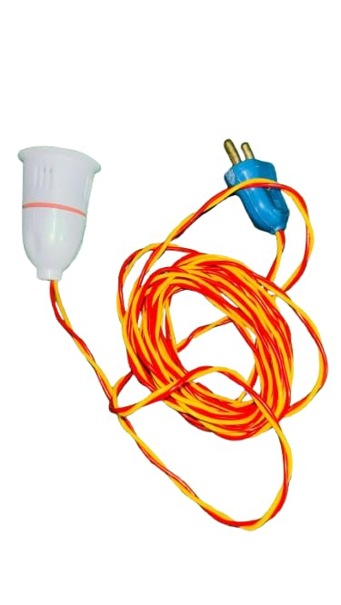 4-Meter Bulb Holder with Plug Socket & Extension Cable – Perfect for Festive Decorations (Diwali, Christmas, Eid & More)!"-image-4