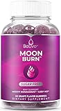 MoonBurn Nighttime Apple Cider Vinegar & Melatonin Gummies Formulated for Weight Control, Calm, Relaxation & Sleep Support - Chromium, Magnesium - Grape Flavor (60 Ct)