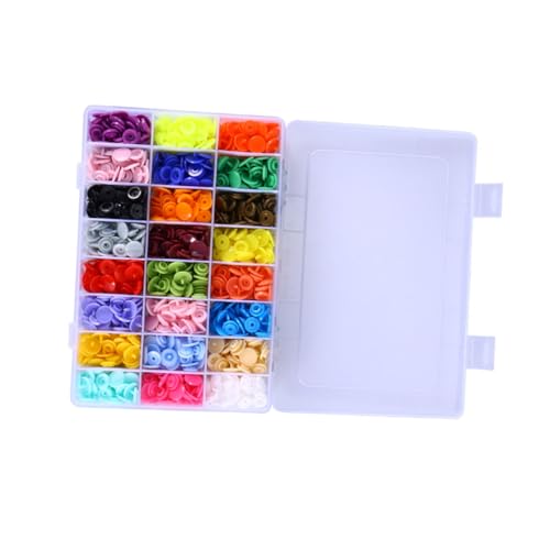 Boutons pression plastique arc-en-ciel Mipcase : boîte de 360 sets d'attaches sans couture - 7