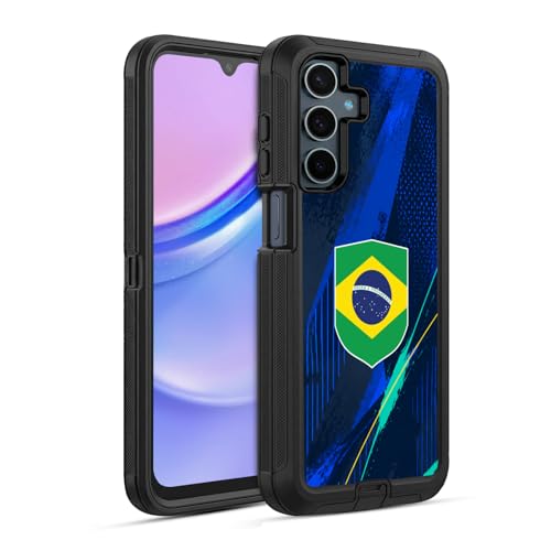 Protection antichoc Samsung A15 drapeau Brésil pour éviter les fissures