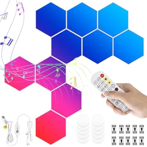 Jokapy Panneaux LED Hexagonaux Cover