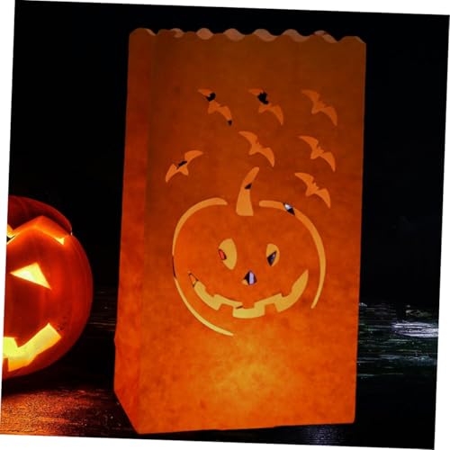Bolsas de Papel para Velas de Halloween Sin Fuego para Fiestas Infantiles 6