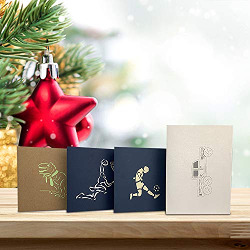 Carta Pop-up 3D, Biglietto PTN 4 Pezzi Biglietto