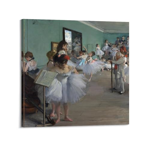 Poster The Dance Class par Edgar Degas - Impression sur toile de maître 60x60cm de salon
