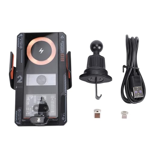 Cargador inalámbrico para automóvil magnético de 15W y carga por cable de 66W con sujeción