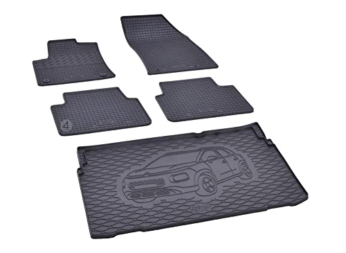 Bac de coffre et tapis de sol en caoutchouc pour Citroën C3 Aircross à partir de 2017