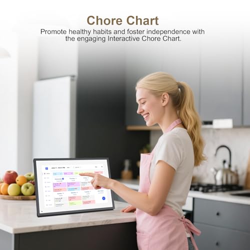 Image of 10.1 inch Wall Planner Digital Calendar & Chore Chart,Smart Touchscreen Interactive Display for Family Schedules,Hearth Display Digital Calendar, Digital Photo Frame Share Moments from Anywhere