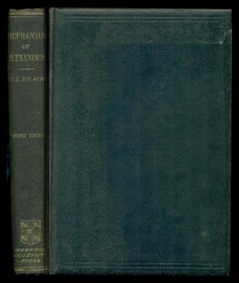 DIOPHANTUS OF ALEXANDRIA - A Study in the Histo... B001QALWUU Book Cover