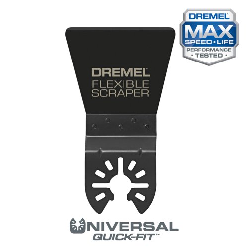 Dremel Mm610 Oscillating Tool Flexible Scraper Blade, Ideal For Removal Of Soft Materials - Universal Quick-Fit Interface Fits Bosch, Milwaukee, Makita, And Rockwell , Black #TOP1