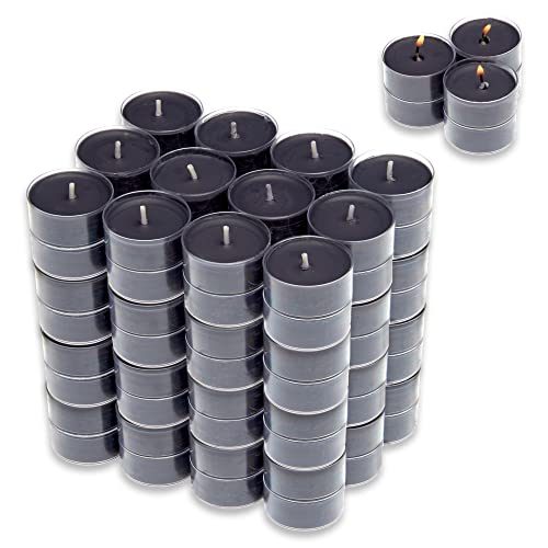 Candelo - Juego de 96 velas perfumadas con aroma de rosa y negro (3,8 x 1,7 cm, 4 horas de duración), color negro Cover
