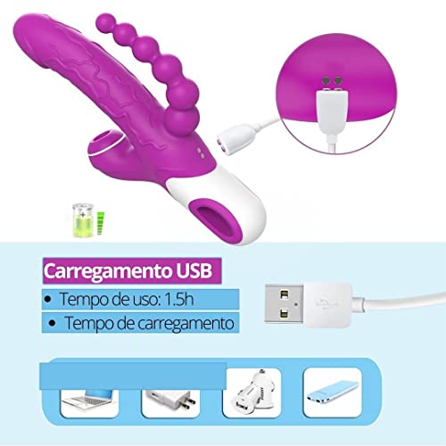 Vibradores de Sucção Para Mulher Estimulador Clitóris e Ponto G Massageador Erótico Feminino Zatla