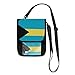 Kleine Crossbody-Tasche mit Kreditkartenfächern, Motiv: Bahamas-Flagge, RFID-blockiert